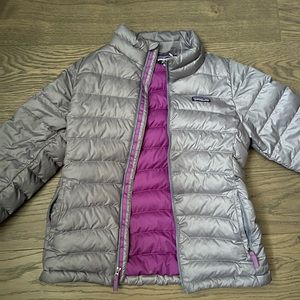 Purple Patagonia down jacket girls large or womens XS